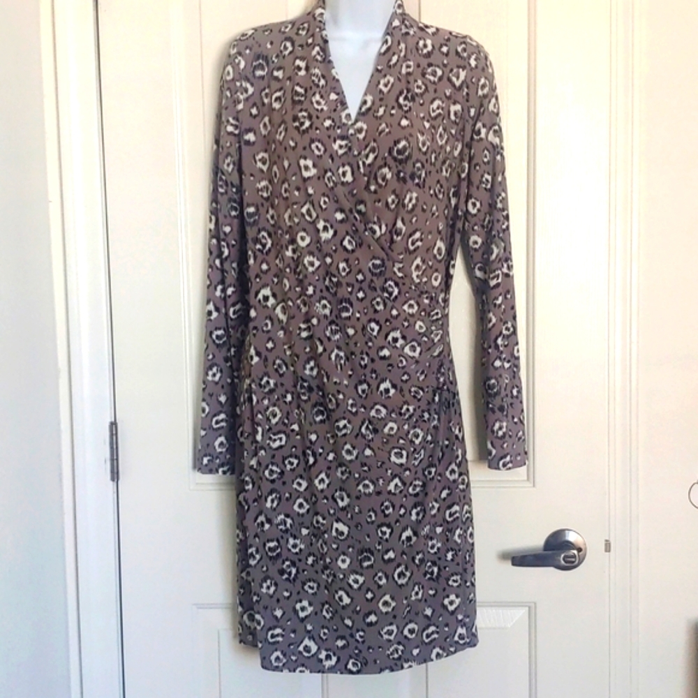 NormaKamali crossover dress, grey, size Medium